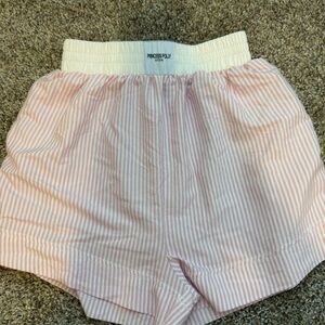Princess Polly Striped Shorts in Pink and White